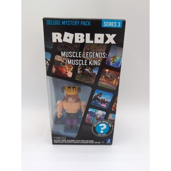 Roblox Deluxe Mystery Pack Series 3 Muscle Legends Muscle King With Code NIB - Picture 1 of 2